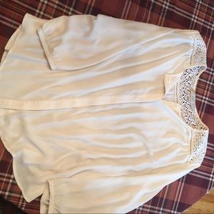 Loft XL White longsleeve blouse